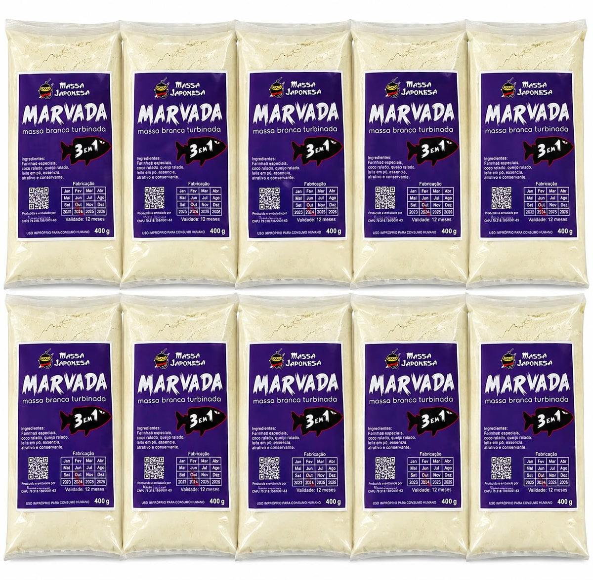 kit com 10 Pacote Massa Japonesa Marvada