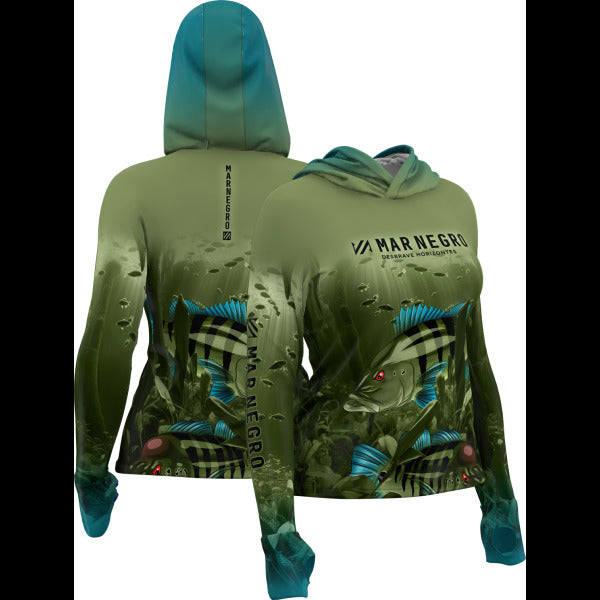 Camiseta Mar Negro X Protection Sublimada Feminina Tucuna Family - Pescaria Marca Grife da Pesca - Foto 1 | Grife da Pesca