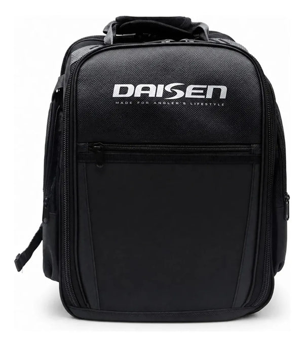 Mochila De Pesca Reforçada Daisen 3 Estojos P/ Iscas - Preta