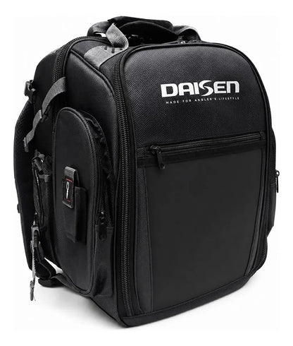 Mochila De Pesca Reforçada Daisen 3 Estojos P/ Iscas - Preta