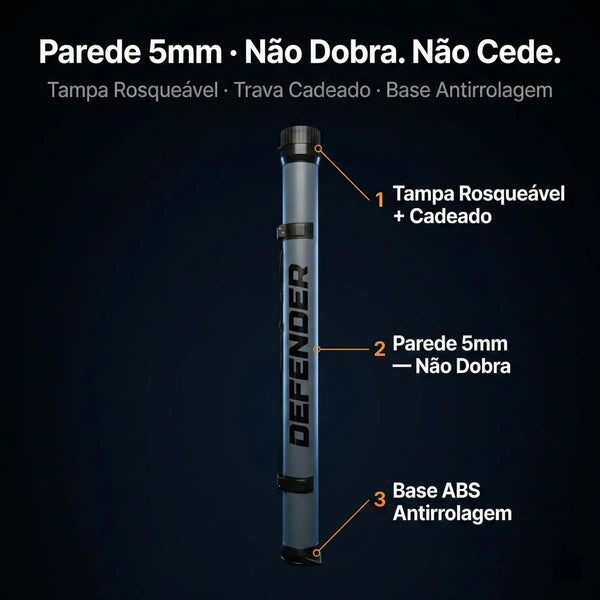 Porta Varas Com Base E Tampa Em Abs Jogá Defender 2,00 Mts