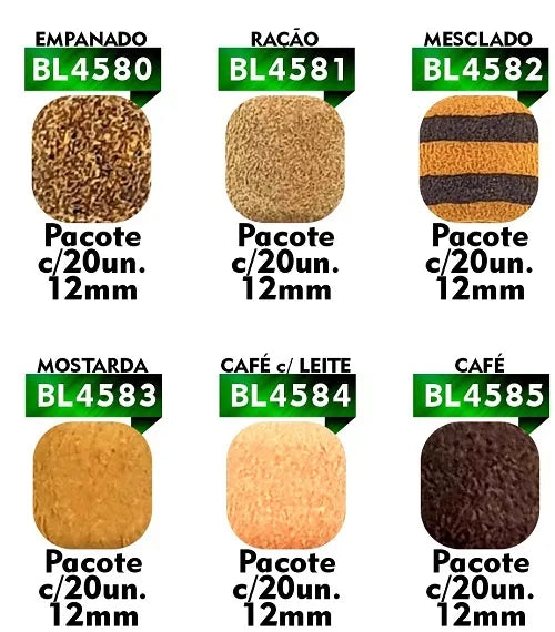 Eva Storny Boleado Modelo Ração 12 mm Varias Cores - Pescaria Marca Grife da Pesca - Foto 1 | Grife da Pesca