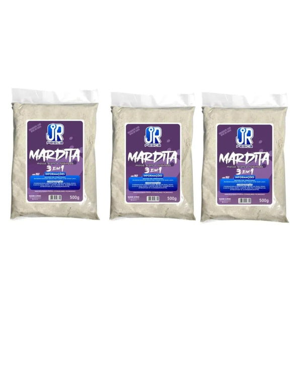Kit com 3 Massas JR Mardita Sabor 3 em 1 - Pescaria Marca Grife da Pesca - Foto 1 | Grife da Pesca