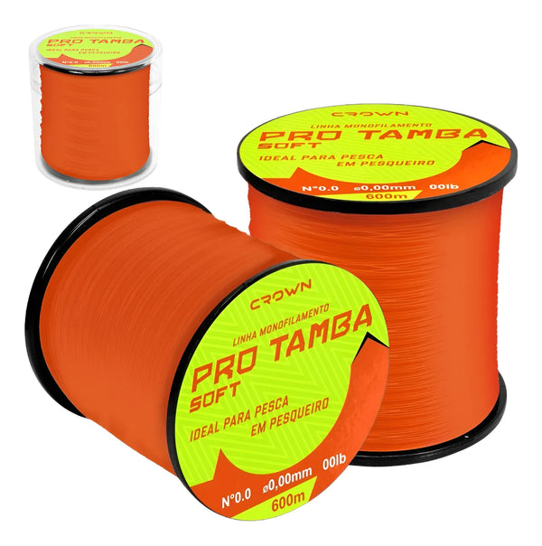 Linha Crown Soft Pro Tamba Laranja 600 Mtrs - Pescaria Marca Grife da Pesca - Foto 1 | Grife da Pesca