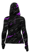 Camiseta Mar Negro X Protection Sublimada Camo Violeta Feminina - Pescaria Marca Grife da Pesca - Foto 3 | Grife da Pesca