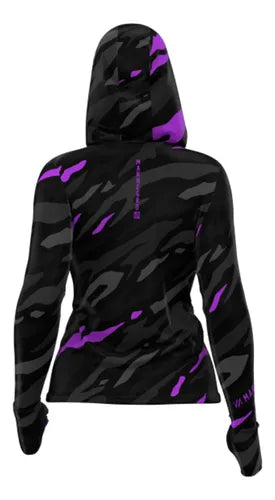 Camiseta Mar Negro X Protection Sublimada Camo Violeta Feminina - Pescaria Marca Grife da Pesca - Foto 3 | Grife da Pesca