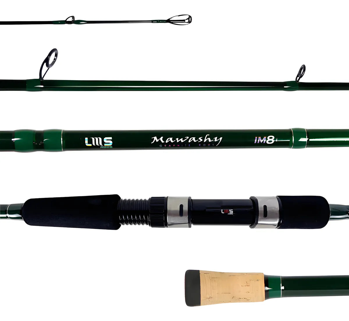 Vara Lumis Mawashy P/Molinete 7'0 (2,13m) 15-40lbs Im8 2 Parte Verde-escuro