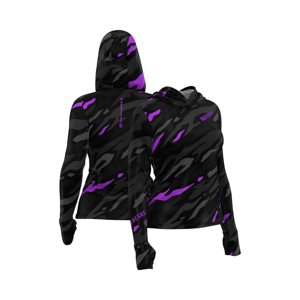Camiseta Mar Negro X Protection Sublimada Camo Violeta Feminina - Pescaria Marca Grife da Pesca - Foto 1 | Grife da Pesca