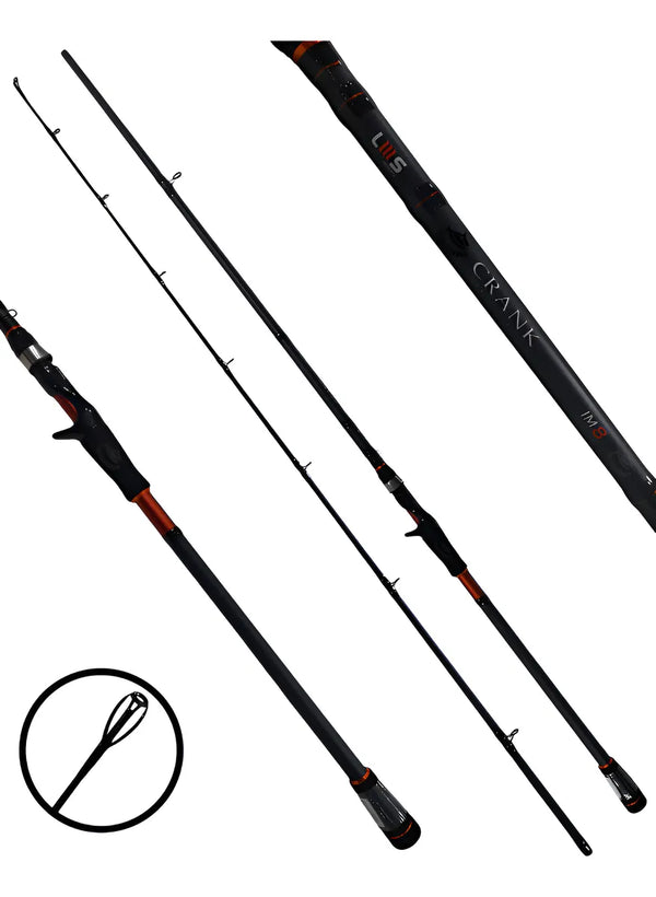 Vara Carretilha Lumis Crank Im8 2,10 M 30-60 Lb 2 Partes Laranja