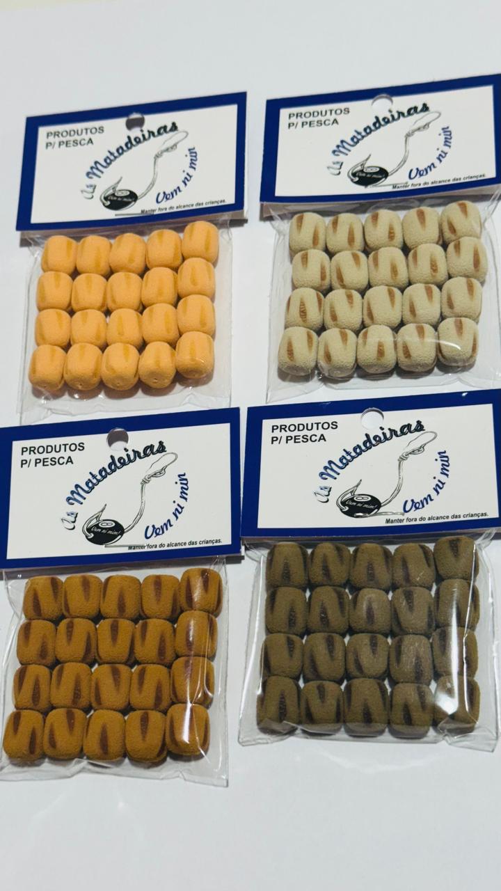 Eva As Matadeiras Formato Ração  Queimadinho 10mm - Pescaria Marca Grife da Pesca - Foto 1 | Grife da Pesca