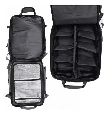 Mochila De Pesca Reforçada Daisen 3 Estojos P/ Iscas - Preta
