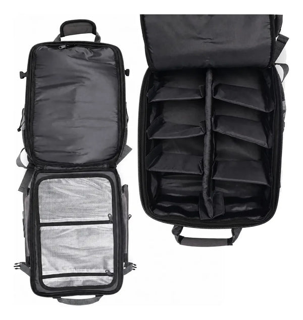 Mochila De Pesca Reforçada Daisen 3 Estojos P/ Iscas - Preta