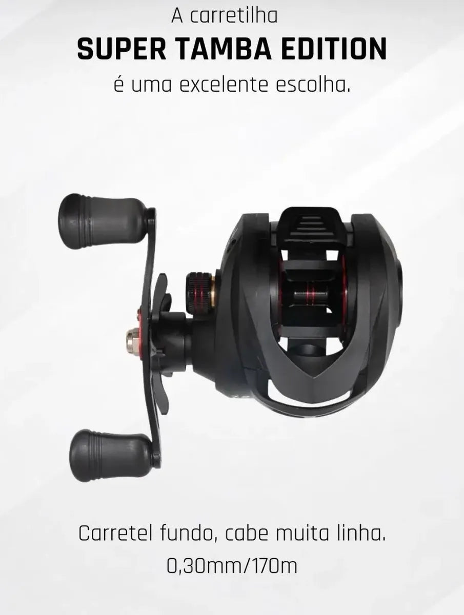 Carretilha Pesca Cw Super Tamba Edition 7 Rol. Drag 9 KG