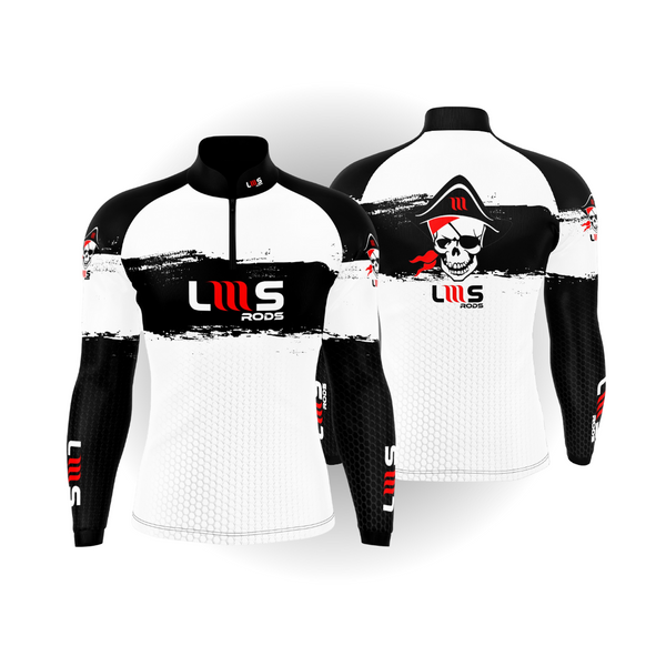 CAMISA DE PESCA – LMS RODS BRANCO E PRETO - Pescaria Marca Grife da Pesca - Foto 1 | Grife da Pesca