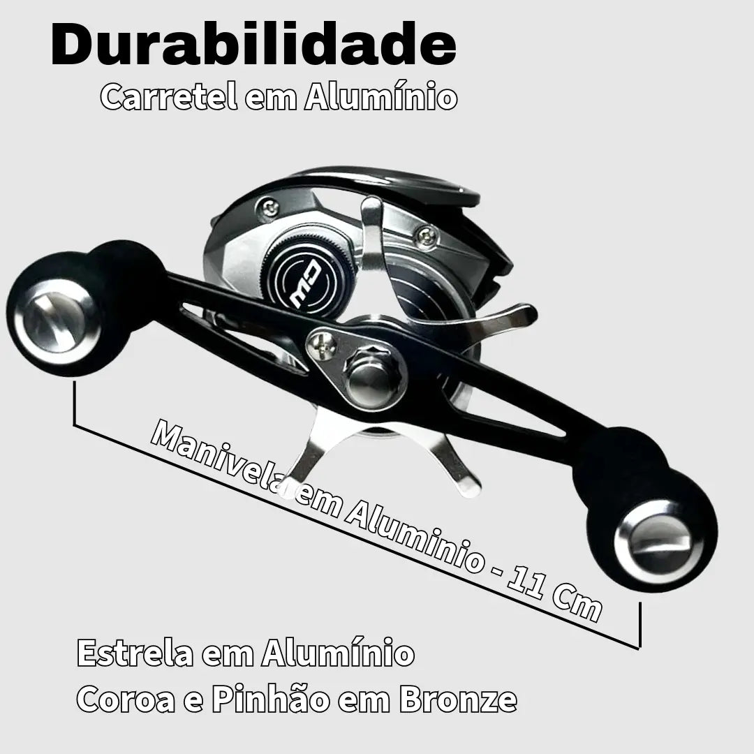 Carretilha CW MG Silver 9 Rolamentos