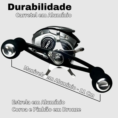 Carretilha CW MG Silver 9 Rolamentos