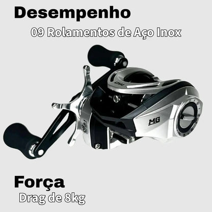 Carretilha CW MG Silver 9 Rolamentos