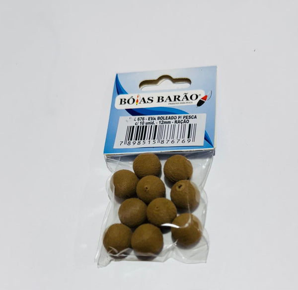 Eva Barão Boleado C/10unid- Cor/Ração - Pescaria Marca Grife da Pesca - Foto 1 | Grife da Pesca