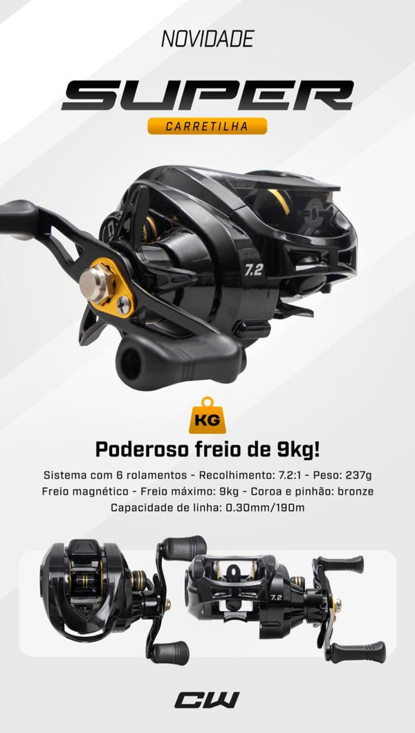 Carretilha CW Super BG - Pescaria Marca Grife da Pesca - Foto 1 | Grife da Pesca