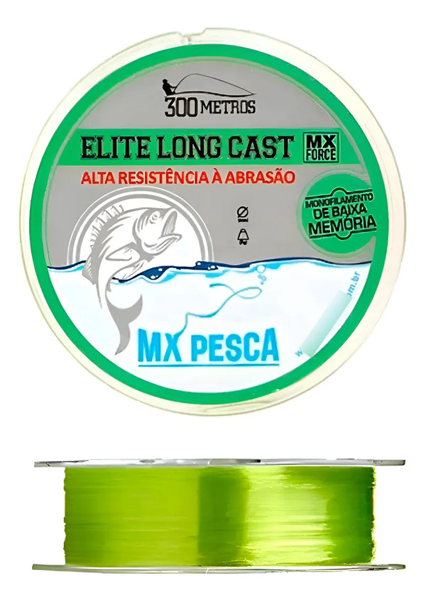 Linha MX Pesca Elite Long Cast Verde 300m - Pescaria Marca Grife da Pesca - Foto 1 | Grife da Pesca