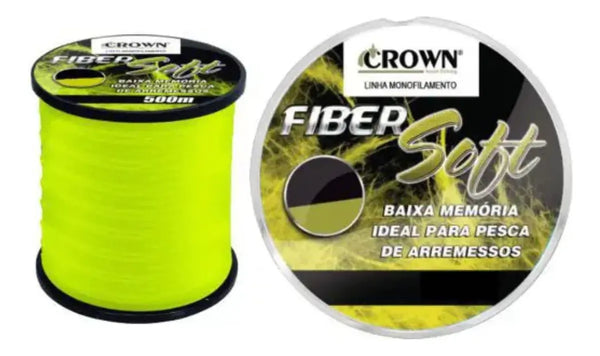 Linha Crown Fiber Soft Yellow 500Mtrs