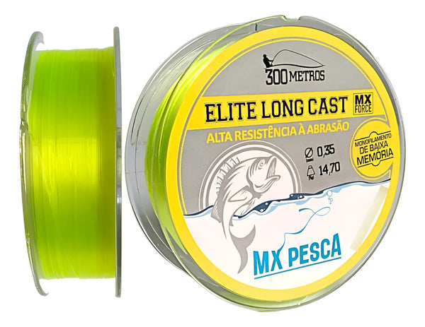 Linha MX Pesca Elite Long Cast Amarela 300m - Pescaria Marca Grife da Pesca - Foto 2 | Grife da Pesca