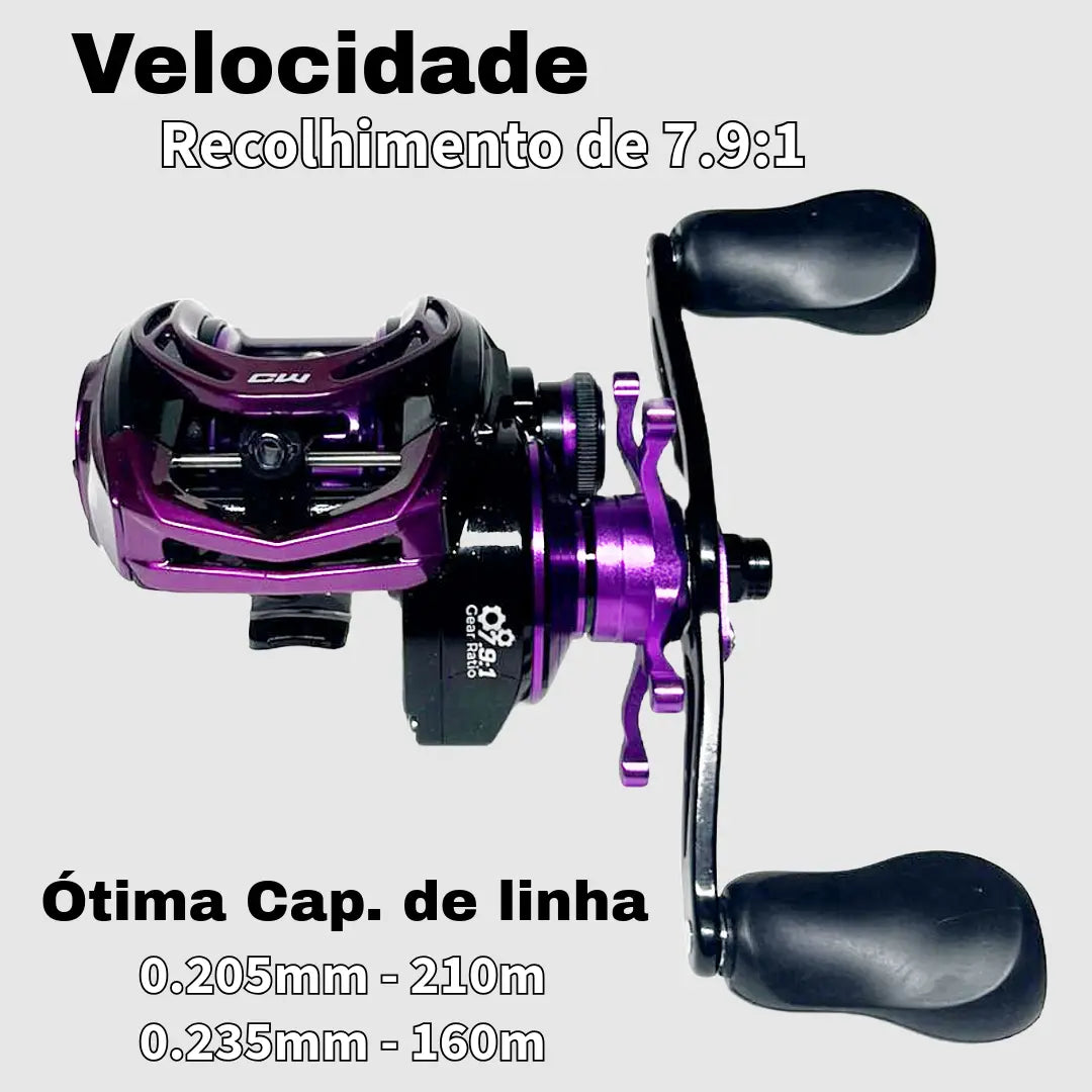 Carretilha CW MG Pink9 Rolamentos Direita