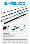 Vara Fibra De Vidro Maciço 2pts De Molinete Barbado 20-40lb