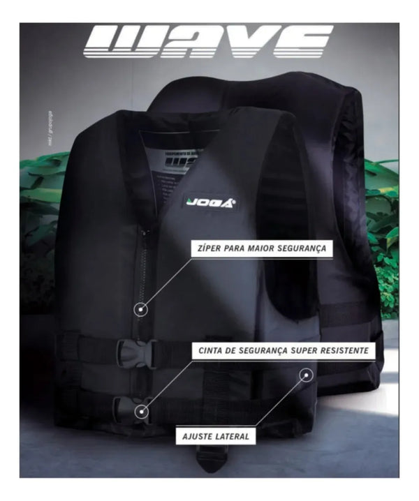 Colete Salva vidas Jogá Wave  Preto