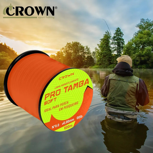 Linha Crown Soft Pro Tamba Laranja 600 Mtrs - Pescaria Marca Grife da Pesca - Foto 3 | Grife da Pesca
