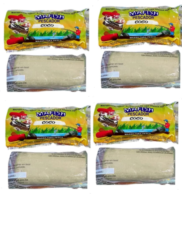 Kit com 8 Pacotes de Massa Mafish de Coco 200 Gramas  Cada Pacote - Pescaria Marca Grife da Pesca - Foto 1 | Grife da Pesca