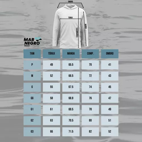 Camisa Mar Negro Masculina Tambaqui - Pescaria Marca Grife da Pesca - Foto 3 | Grife da Pesca
